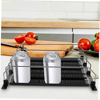 Drink Organizer for Fridge Pusher Glide Can Dispenser for Refrigerator Automatic Drink Dispenser 300-310mm Bottle Organizer