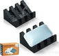 2 Pack Self Draining Silicone Soap Dish for Shower & Kitchen - Waterfall Bar Soap Holder Tray, Non-Slip Soap Saver Keeps Soap Dry, Easy to Clean, Extends Soap Life (Black)