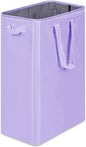 efluky Slim Laundry Basket, Narrow Laundry Hamper with Handles, Collapsible Dirty Clothes Hamper, Tall Laundry Bin for Laundry Room, Dorm and Bedroom, 19.8 Gallon (75L) Light Purple