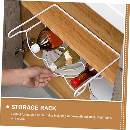 Elegant Refrigerator Storage Rack Wine Bottle Display Beer Can Organizer Versatile Beverage Holder