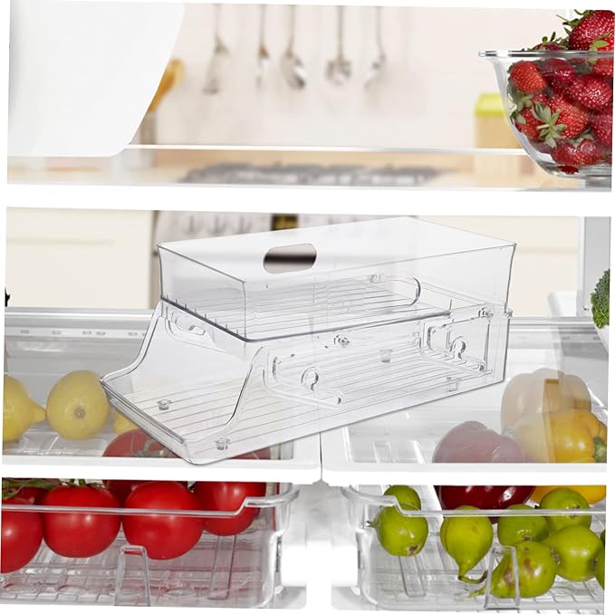 Fridge Can Dispenser Soda Rack for Refrigerator Large Capacity Can Organizer