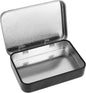 Metal Tins with Lids, Black Small Rectangular Hinged Box Container Portable Storage Case Organizer for Home Jewelry, Cosmetic Tools, Gifts Wrapping, Small Items