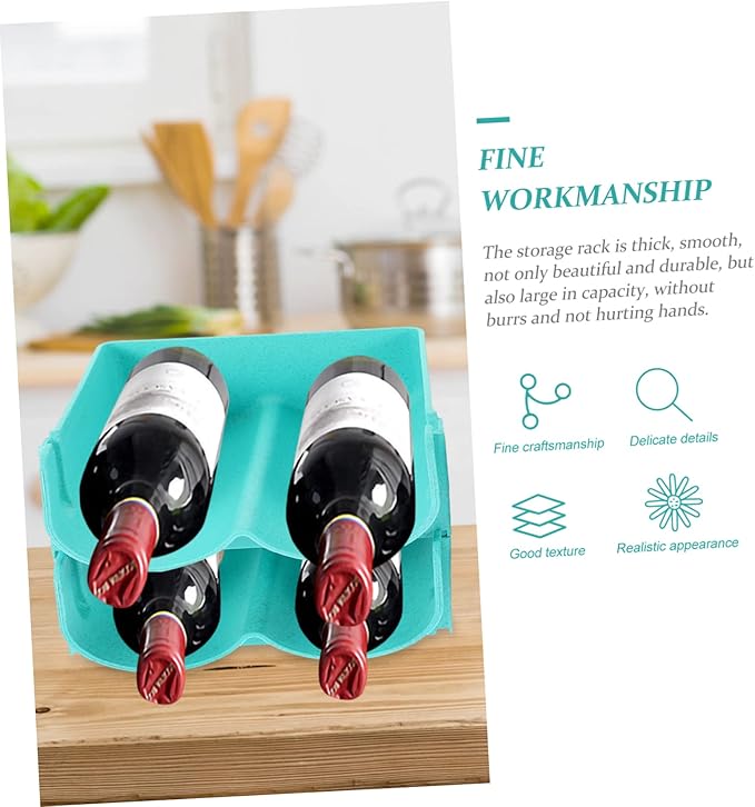 PRETYZOOM 4pcs Can Storage Rack Bottle Rack Organizer Material Easy to Stack Wine Holder for Fridge