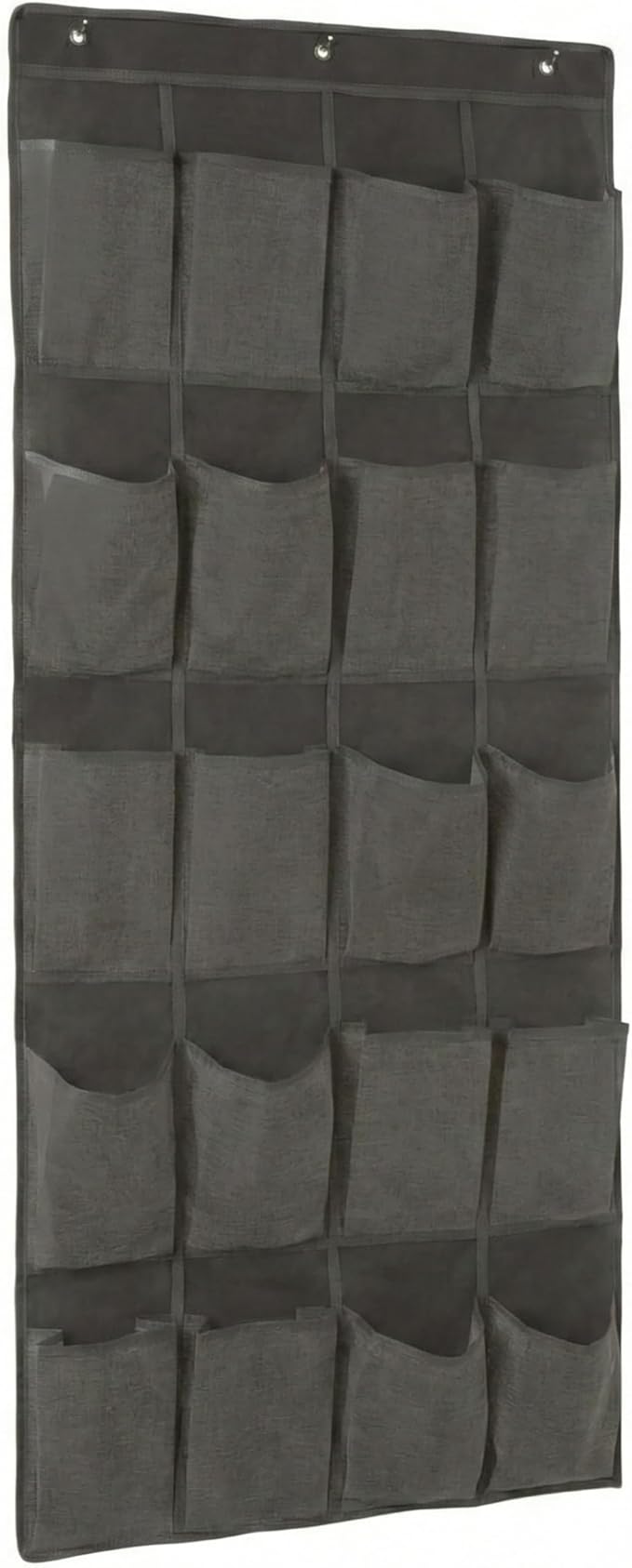 Simplify 20 Pocket Over The Door Hanging Shoe Organizer in Grey