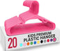 Utopia Home 20 Pack Kids Hangers - 11.5 Inch Plastic Baby Hangers for Closet - Childrens Hangers for Clothes & Infant Hangers for Closet - Ideal for Everyday Standard Use (Pink)
