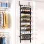DTUQYX Over Door Shoe Rack - 8 Tiers Adjustable Heavy Duty Metal Hanging Shoe Rack for Closet Door, Space Saving Wall Mounted Shoe Storage Organizer for Shoes & Accessories, 67.52"x17.91"x9.84"