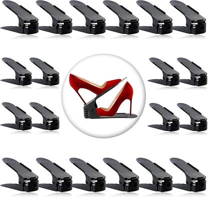 Neprock Shoe Rack Shoe Organizer Space-Saving Storage Shoe Organizer for Closet,Shoe Stacker Shoe Slots Space Saver Double Stack Shoe Holder Homeries