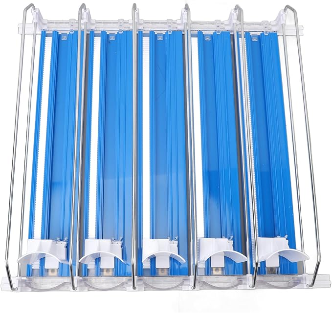 5pcs Fridge Drink Dispenser, Automatic Pusher Glide Self Pushing Soda Can Dispenser Water Bottle Drink Dispenser for Kitchen (Blue)