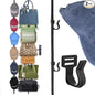 Over The Door Baseball Cap and Bag Organizer – Anti-Drop S Hooks, Heavy Duty Storage for Backpacks, Hats & Accessories, Adjustable 2×7 ft Straps (Holds 12–36 Caps)