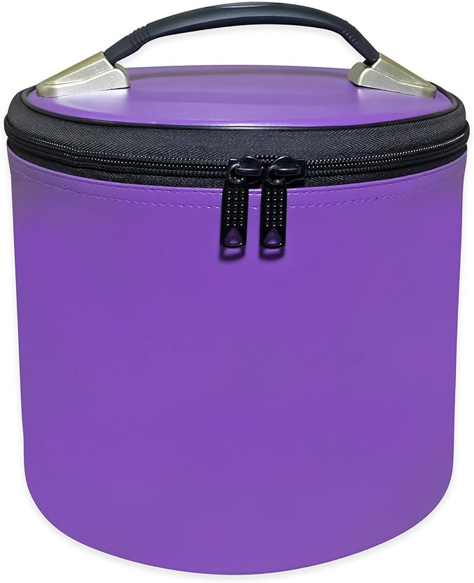 Premium Masonic Fez Cases - Imitation Leather Hat Display Storage Box | Available in White, Red, Blue, Purple, Black (Purple)