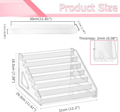 7-Tier Nail Polish Organizer Rack, 2 Pack Storage Holder Stand for Sunglass Organizer, Greeting Card, Postcard Storage Shelf
