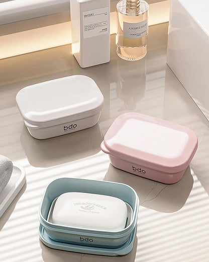 Doter Travel Soap Case, Leakproof Soap Container with Lid, Portable Bar Soap Holder for Traveling, Soap Dishes for Bathroom, Shower, Gym, School, Camping, Vacation, Outdoor