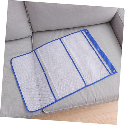Alipis Travel Shower Organizer Mesh Pockets Over Door Hanging Storage Bag for Bathroom Closet and Pantry Seamless Hooks for Easy Installation Random Color