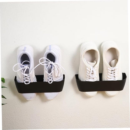 Happyyami 4 Mounted Shoe Rack Expandable Hanging Shoe Organizer for Closet Entryway and Bathroom Space-Saving Slipper Holder Adjustable Slots