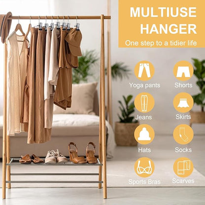 100 Pack Boot Hangers Clips for Closet, Heavy Duty Legging Organizer for Closet Hanging Pants Hangers with Clips Clothes Pins Hanger Clips Laundry Hooks Towel Socks Hats Tall Boots Home Travel