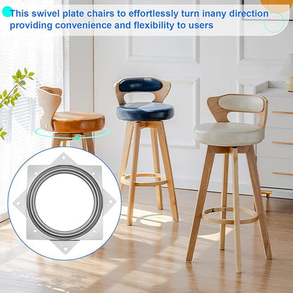 10 Pack Square Rotating Plate 500 lbs Capacity 6 Inch Lazy Susan Turntable Hardware Square Plate Bearings Swivel Plates for Serving Trays, 360° Chair, Cabinet, Craft Project