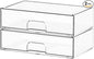 Yieach 12.1''W Clear Stackable Storage Drawers,2 Pack Acrylic Drawer Organizer for Hair Accessories,Makeup Organizers,Plastic Organizer Bins for Vanity,Bathroom,Cabinet,Desktop,Office Supply Organizer