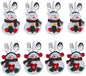 8Pcs Christmas Tableware Holders Set, White Snowman Knife and Fork Bags Covers for Thanksgiving New Year Christmas Party Decorations Xmas Dinner Table Decor Ornaments (White)