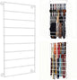 10-Layer Wall Mounted Display Rack, Tie & Scarf Rack Belt Towel Holder Wrapping Paper Ribbon Organizer Scarves Belts Necktie Hijab Stand Metal Shelving for Home, Retail Stores, Flower Shop
