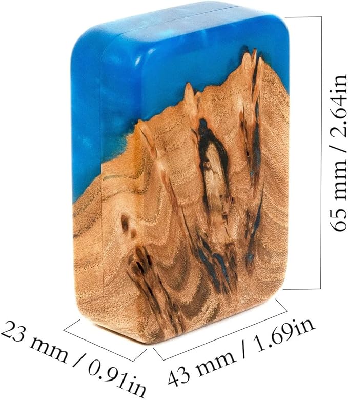 RWA Slim Engagement Ring Box for Proposal – Unique Wedding Ring Holder & Jewelry Display Case – Travel Jewelry Organizer, Ring Bearer Box, Proposal Gift, Wedding Ring Box for Ceremony, FLIP blue