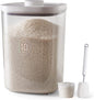 20-25 lbs Rice Dispenser,10.5 Qt/10 L/22-25 lbs Rice Container Storage with Measuring Cup & Brush Food Cereal Container Bins Household for Kitchen Pantry Organization (AY-10KG-WHITE)