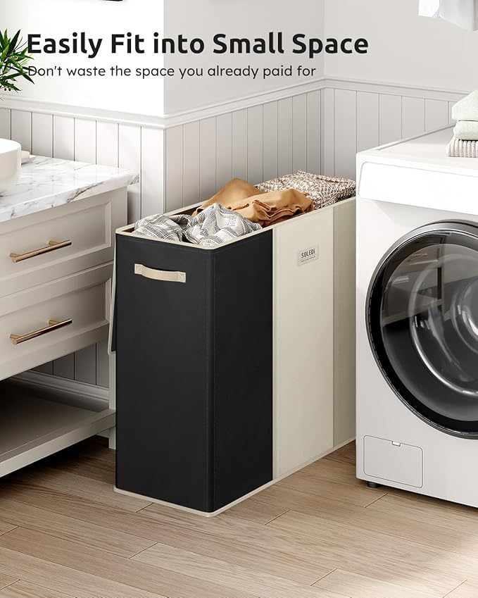 SOLEDI 180L 3-Section Laundry Hamper with Lid, Extra Large Dirty Clothes Basket with Sturdy Handles for Laundry Room & Bedroom - Durable Organizer for Sorting Laundry