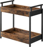 Bathroom Countertop Organizer, 2 Tier Counter Organizers and Storage for Bathroom Sink Dresser, Wooden Standing Vanity Shelf Tray for Makeup Perfume Skincare, Rustic Brown