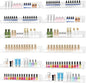 12 Pack Wall Mounted Acrylic Nail Polish Organizer Rack 15 Inch Clear Nail Polish Shelf with Removable Ends Multi-Purpose Shelf for Essential Oils Cosmetics Storage Display