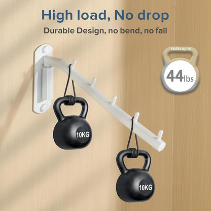 Alise Swing Clothes Hanger Rack,Garment Racks Wall Mount Clothes Bar-Hanger Holder Hooks Heavy Duty Folding Drying Rack Space Saving Clothing Hanging System Closet Storage Organizer,White