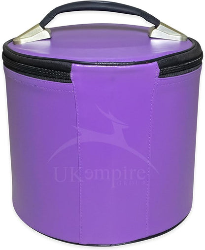 Premium Masonic Fez Cases - Imitation Leather Hat Display Storage Box | Available in White, Red, Blue, Purple, Black (Purple)
