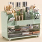 Anyoifax Makeup Organizer Countertop with Large Drawers, Vanity Organizer with Brush Holder, Skin Care Storage for Dresser, Perfume Organizer for Lotion, Lipsitck, Palette, Green