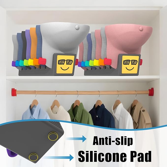 Hat Organizer Hat Rack Stand 2-Pack,Hold Up to 14 Caps,Rainbow Hands Baseball Cap Organizer Holder,Non-Wall Storage with Smiling Face, Anti-Slip Base for Desktop/Closet (Organizador)