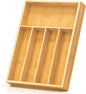 Silverware Drawer Storage, 5-Compartment Bamboo Cutlery Rack, Kitchen Cutlery Storage Box