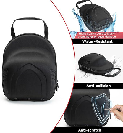 Hard Hat Case for Baseball Caps,Hat Carrier Travel Case with One Black Baseball Cap and Adjustable Shoulder Strap,Hat Organizer Holder Bag for 6 Baseball Caps for Women and Men,Black