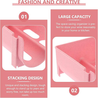Zerodeko 4pcs Stackable Can Rack Organizer Drink Storage Rack for Wine Beer and Soda Space-Saving Design for Home and Kitchen Organization