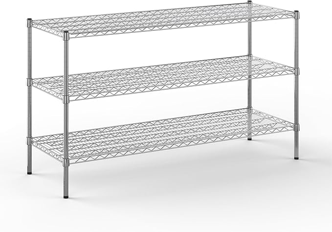 21" Deep x 60" Wide x 34" Height Wire Shelving Kit | 3-Tier | NSF Commercial Storage Rack Unit