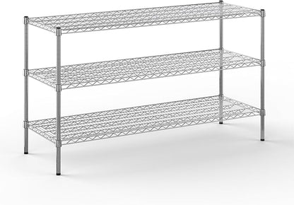 21" Deep x 60" Wide x 34" Height Wire Shelving Kit | 3-Tier | NSF Commercial Storage Rack Unit