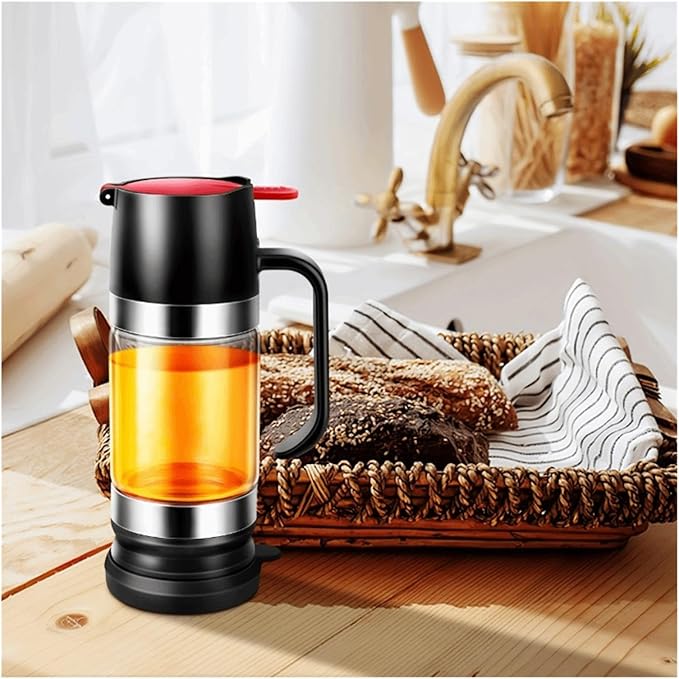 Kitchen Tool 300ml Glass Honey Dispenser Clear with Handle Honey Jar Syrup Bottle for Coffee Tea Home Use(Yellow-300ml)