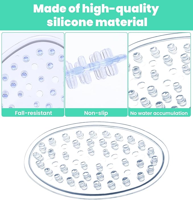 Clear Soap Dish 2 Pack, Plastic Soap Holder for Shower, Food-Grade PVC Oval Saver with Raised Peg Draining, Non-Slip Sponge Holder for Bathroom Kitchen Counter