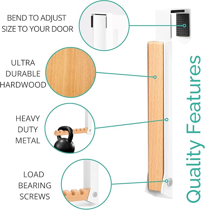 TERRA HOME Over The Door Coat Rack - Portable Foldable Laundry Hanger Dryer Rack - Ideal for Travel and Laundry Needs - Convenient Over The Door Hanger for Clothes and Laundry - 1PCS (White)