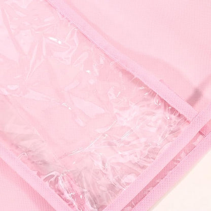 1 Pack Over Door Organizer with 4 Large Pockets, Capacity Hanging Storage with Clear Window Toys, Shoes, Diapers(Pink)