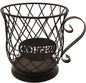 Coffee Pods Storage Basket, Capsule Holder for 35 K Cup Organizer, Basket Decor for Bar Countertop-Brown