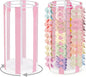 Dahey Bow Holder for Girls Hair Bows, Modern Hair Bow Organizer 360° Rotation Hair Accessories Organizer Storage Stand Display for Girls, Pink