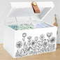 100% Solid Wood Tampon Holder Box with Lid, Copper Leather Pull, Absolute Real Wood Bathroom Decorative Box for Feminine Product Storage and Accessories such as Tampons, Cotton Balls, Gifts for Women