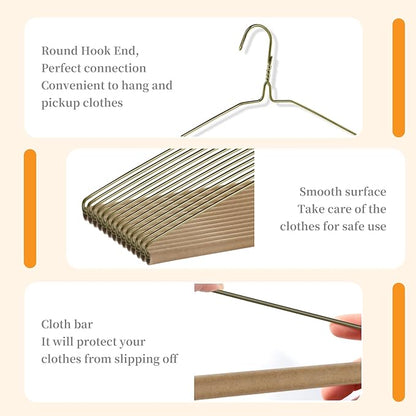 30 Pcs Dry Cleaner Hangers with Tubes - 16" Wire Hangers White Tube with Strong 15 Gauge Wire Bulk for Pants Caped Suit & Strut Home or Dry Cleaners (Kraft)