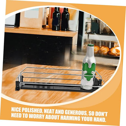 Automatic Pusher Refrigerator Drinks Organizer for Soda and Beer Cans Smooth Finish Stable Performance Use Beverage Dispenser for Fridge Storage