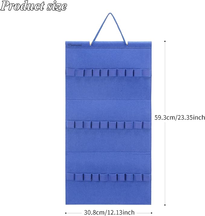 Hanging Headband Holder For Girls,Felt Headband Organizer Headband Storage Holder Organizer For Headband (Without Headbands) (Blue)