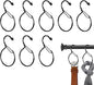 8 Pcs Belt Hanger, Belt Hanger for Closet, Rust-Proof Belt Organizer, S Shaped Metal Hook for Closet, Holds Ties, Scarves, Silk Scarf, Hat, Bags and Accessories（Black）