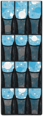 12-Pocket Storage Hanging Bag for Doors, Oxford Material, Waterproof Scratch-Proof and Designed for Organizing Household Items, Blue White Planets