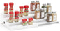 SpaceAid Bamboo Spice Rack Organizer for Cabinet, Kitchen Pantry Spices Storage Rack for Cabinets Organization, Home Seasoning Tiered Can Goods Racks Wood Shelf Organizers (4 Tier, White)